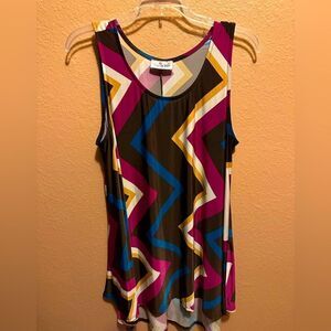 Zig Zag Stripe colorful top